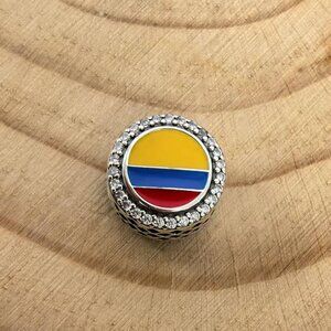 Pandora Colombia Flag Bead Flag of Ireland Travel Charm, S925 Silver Jewelry